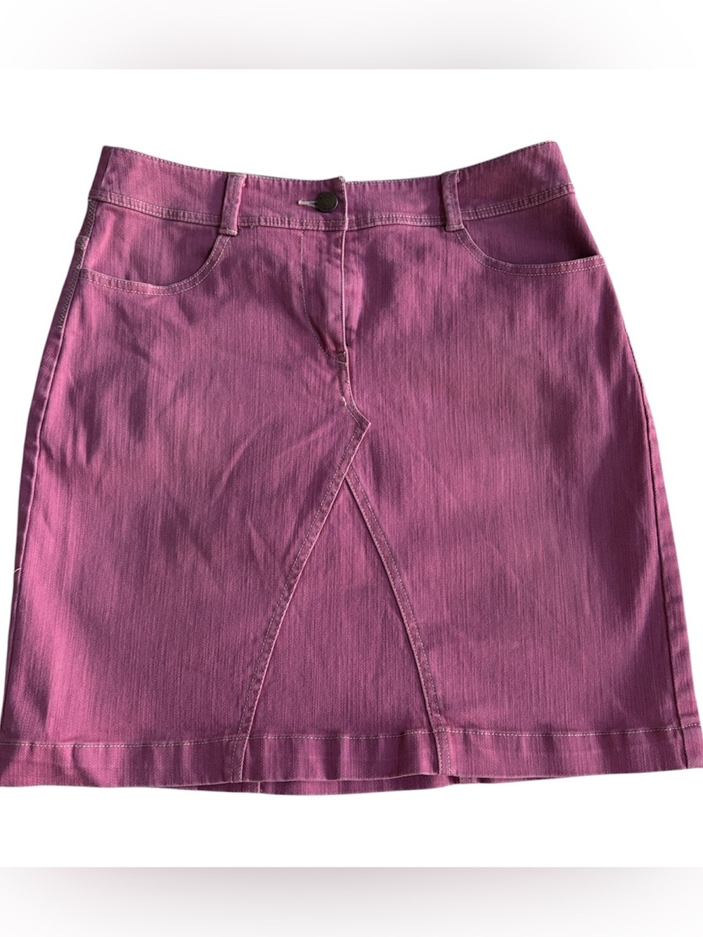 Boden Pink Raspberry Denim Mini Skirt, size US 8